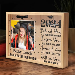 Custom Photo Success Is Getting What You Want - Family Personalized Custom Frame Light Box - Graduation Gift For Siblings, Brothers, Sisters