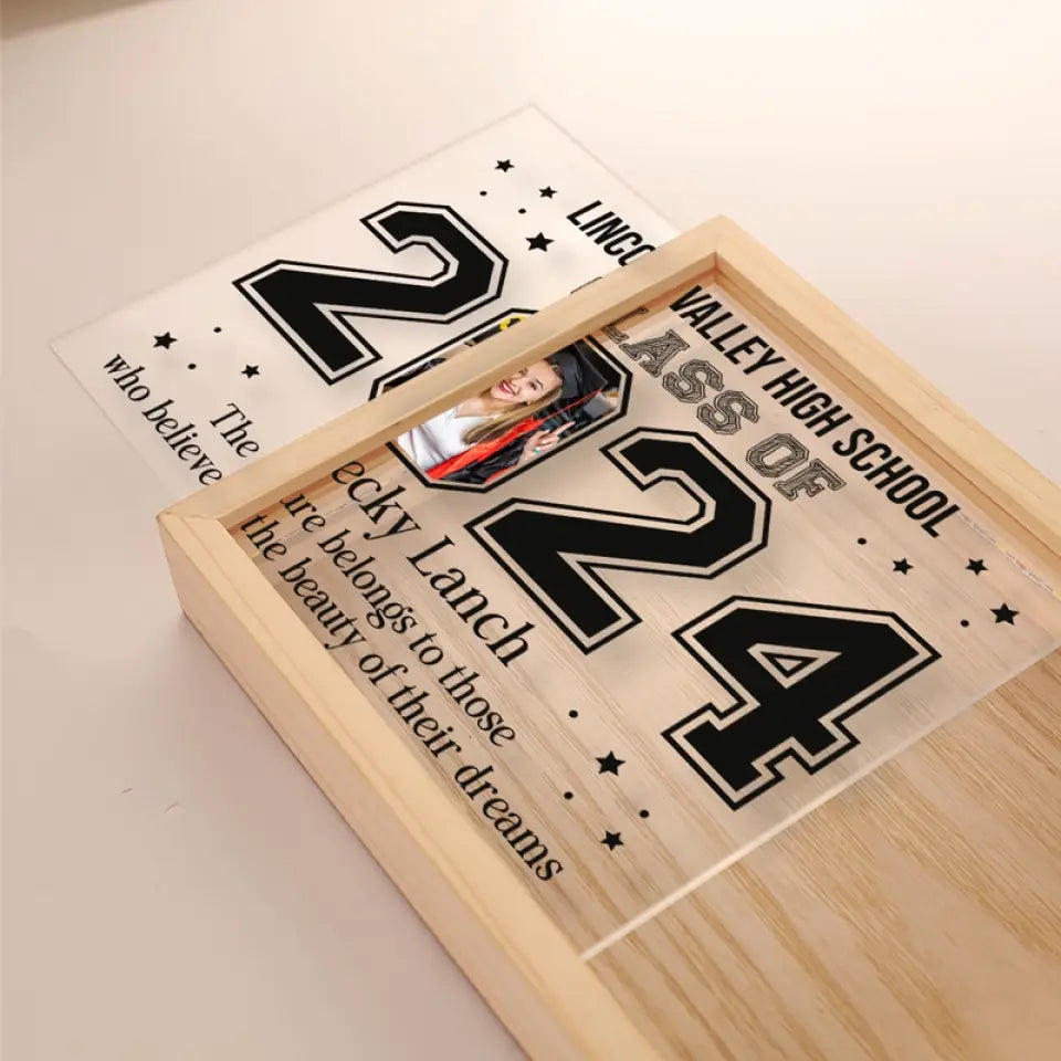 Custom Photo Nothing Is Impossible - Family Personalized Custom Frame Light Box - Graduation Gift For Siblings, Brothers, Sisters