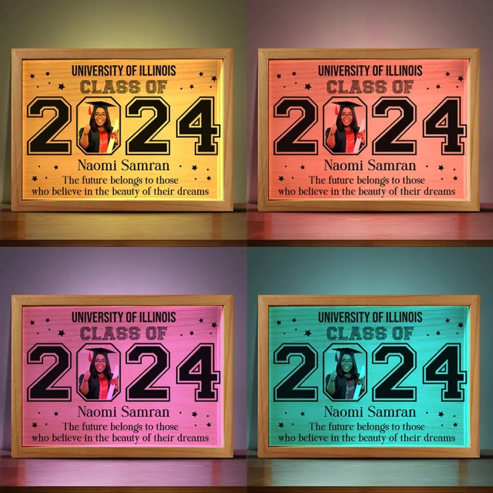 Custom Photo There Are No Secrets To Success - Family Personalized Custom Frame Light Box - Graduation Gift For Siblings, Brothers, Sisters