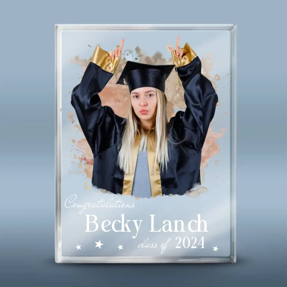 Custom Photo Happy Graduation - Family Personalized Custom Rectangle Shaped Acrylic Plaque - Graduation Gift For Siblings, Brothers, Sisters