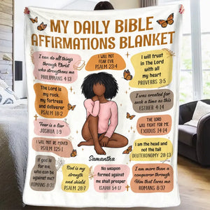 My Daily Bible -Yoga Personalized Custom Blanket - Gift For Yoga Lovers