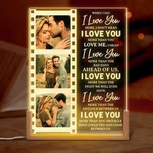 Custom Photo The One Whom My Soul Loves - Couple Personalized Custom Shaped 3D LED Walnut Night Light - Gift For Husband Wife, Anniversary