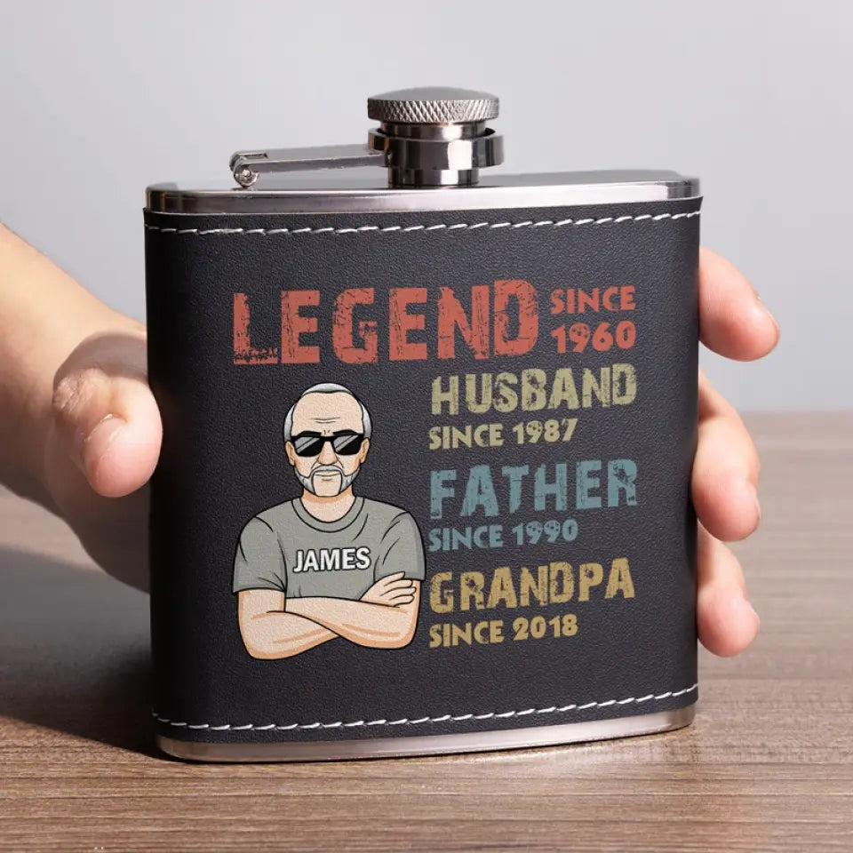 Dad You’ve Always Been My Hero - Family Personalized Custom Hip Flask - Father's Day, Gift For Dad, Grandpa