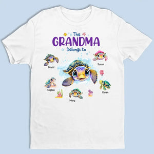 This Grandma Belongs To Us - Family Personalized Custom Unisex T-shirt, Hoodie, Sweatshirt - Mother's Day, Birthday Gift For Grandma, Mom