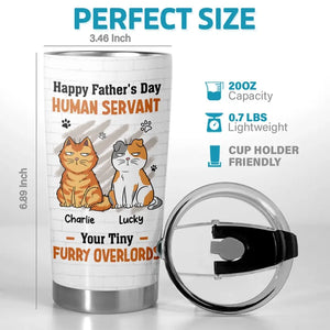 Time Spent With Cats Is Never Wasted - Cat Personalized Custom Tumbler - Father's Day, Gift For Pet Owners, Pet Lovers