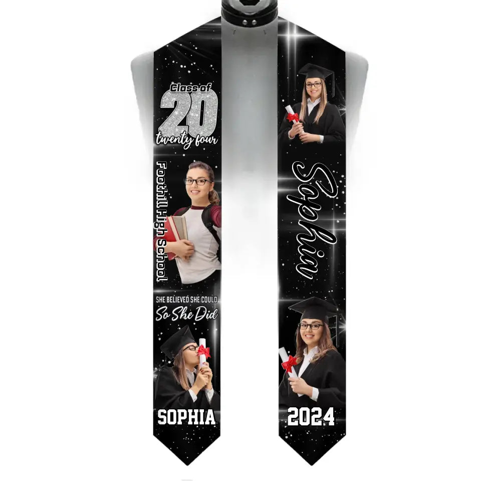 Custom Photo The Best Is Yet To Come - Family Personalized Custom Graduation Stole - Graduation Gift For Family Members, Siblings, Brothers, Sisters