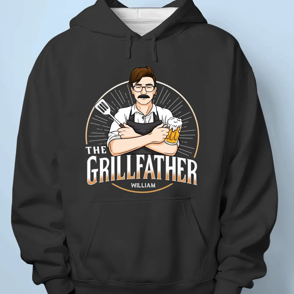 The Grill Master Can Beat The Meat - Family Personalized Custom Unisex T-shirt, Hoodie, Sweatshirt - Father's Day, Gift For Dad, Grandpa