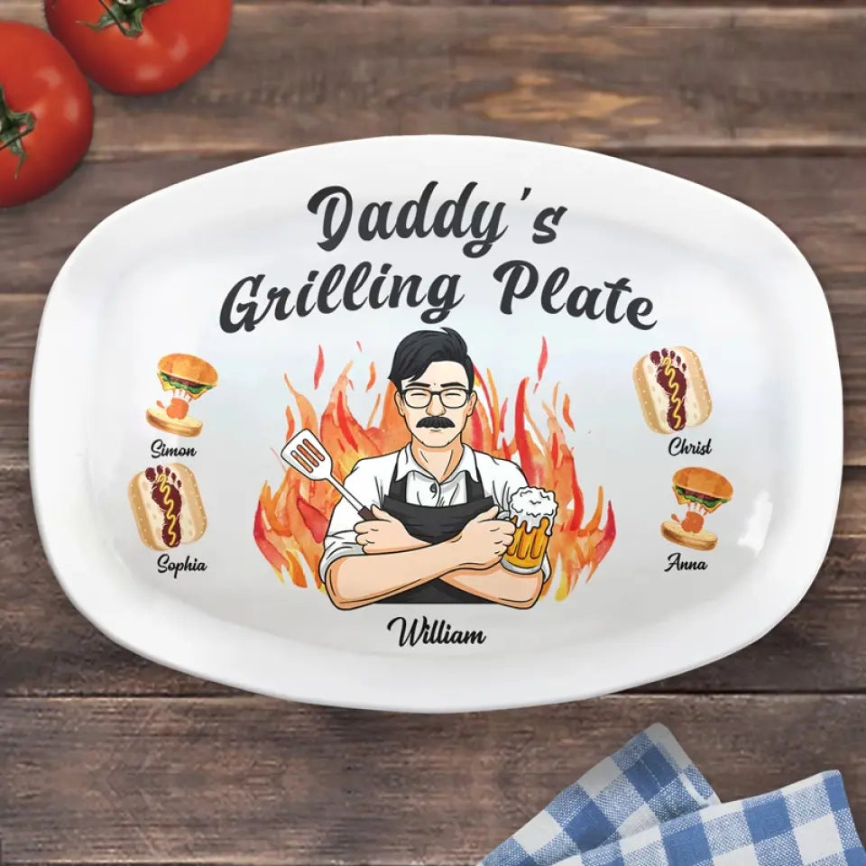 Good Food Made By You - Family Personalized Custom Platter - Father's Day, Gift For Dad, Grandpa