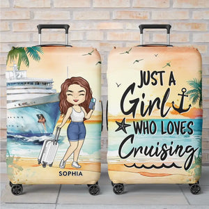 The Sea Is Calling - Travel Personalized Custom Luggage Cover - Holiday Vacation Gift, Gift For Adventure Travel Lovers