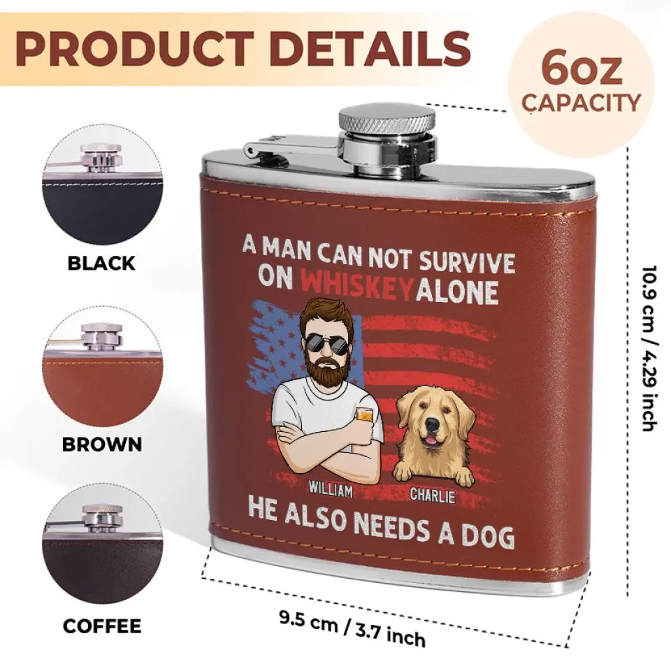 Everyone Thinks They Have The Best Dog - Dog Personalized Custom Hip Flask - Father's Day, Gift For Pet Owners, Pet Lovers