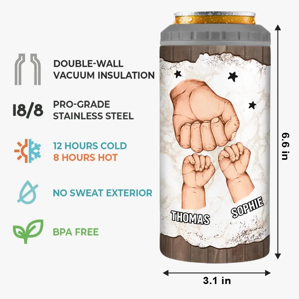 My Favorite People Call Me Papa - Personalized Custom 4 In 1 Can Cooler Tumbler - Father's Day, Birthday Gift For Dad, Grandpa