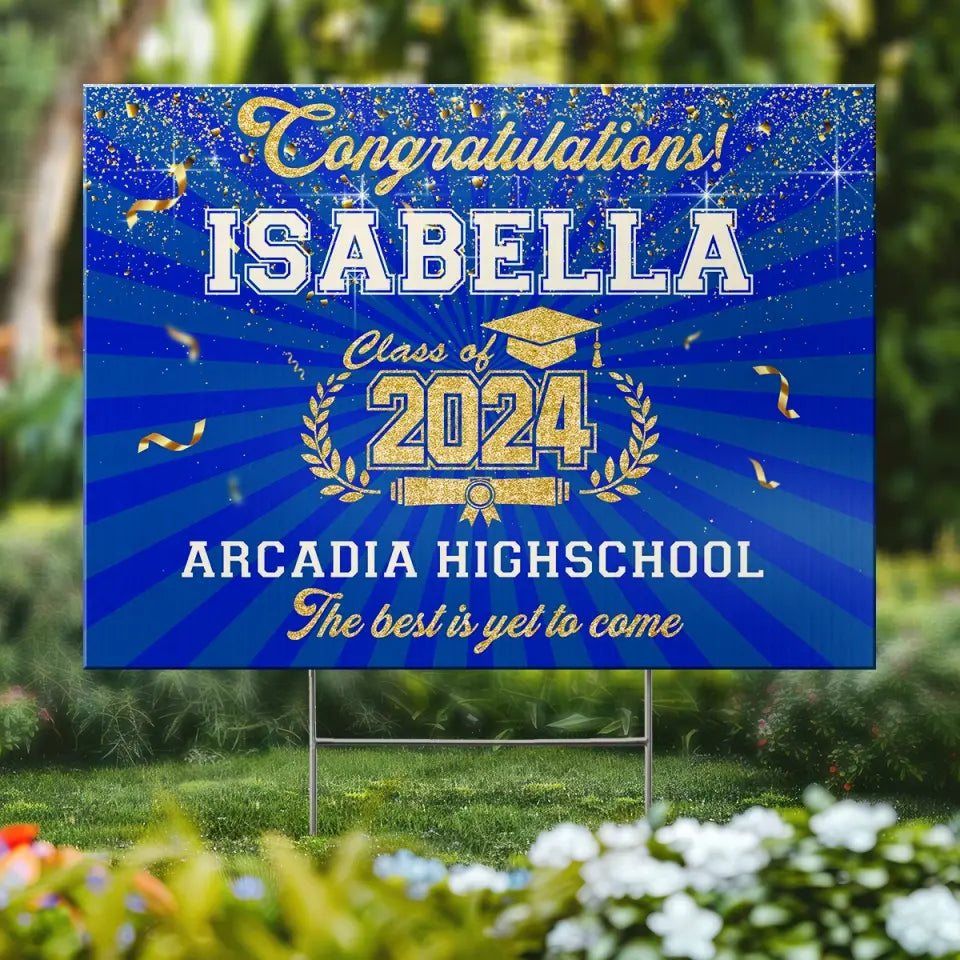 Your Hard Work Has Paid Off - Family Personalized Custom Yard Sign - Graduation Gift For Family Members, Siblings, Brothers, Sisters