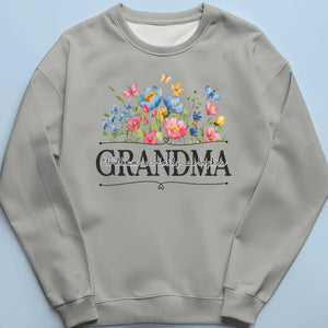 DRAF | Blossoming Flower Garden For Grandma - Family Personalized Custom Unisex T-shirt, Hoodie, Sweatshirt - Mother's Day, Gift For Mom, Grandma