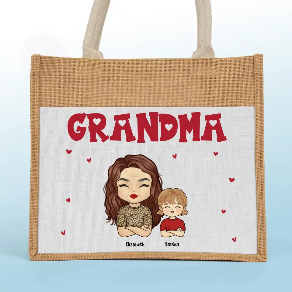 I'm A Professional Grandma - Family Personalized Custom Tote Gift Bags, Jute Tote Bags, Beach Bags - Gift For Mom, Grandma