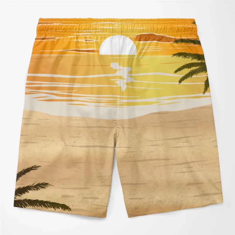 Custom Photo I'm Bae - Funny Personalized Custom Tropical Hawaiian Aloha Couple Beach Shorts - Summer Vacation Gift, Birthday Party Gift For Husband Wife