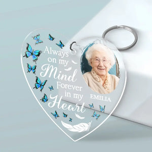 Custom Photo Your Memory Is A Light To Guide Us - Memorial Personalized Custom Shaped Acrylic Keychain - Sympathy Gift For Family Members