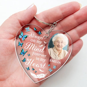 Custom Photo Your Memory Is A Light To Guide Us - Memorial Personalized Custom Shaped Acrylic Keychain - Sympathy Gift For Family Members