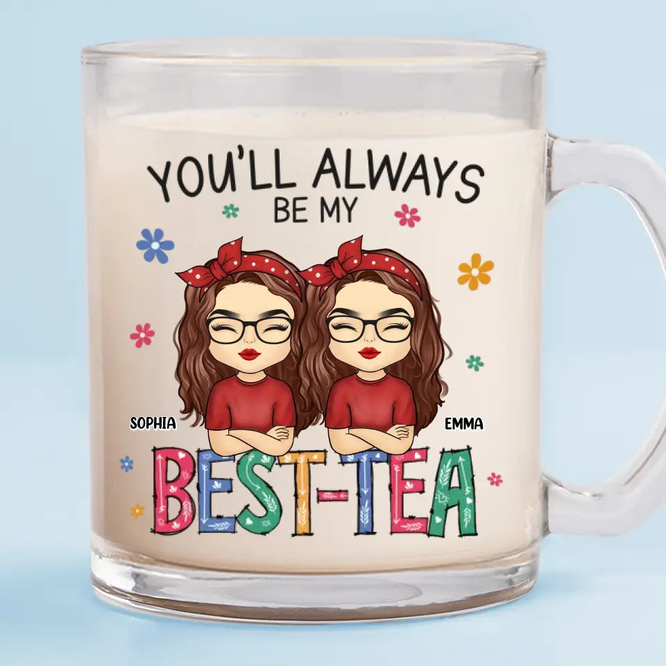 You're My Kindred Spirit - Bestie Personalized Custom Glass Mug - Gift For Best Friends, BFF, Sisters