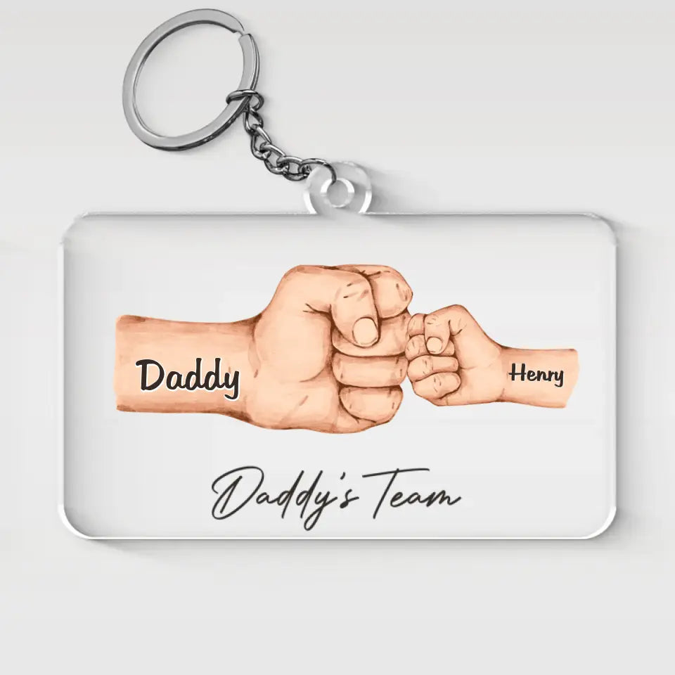 My Father Gave Me My Dreams - Family Personalized Custom Shaped Acrylic Keychain - Gift For Dad, Grandpa