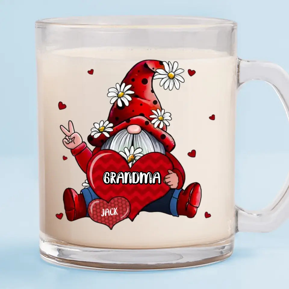 If I Know What Love Is, It Is Because Of You - Family Personalized Custom Glass Mug - Gift For Mom, Grandma