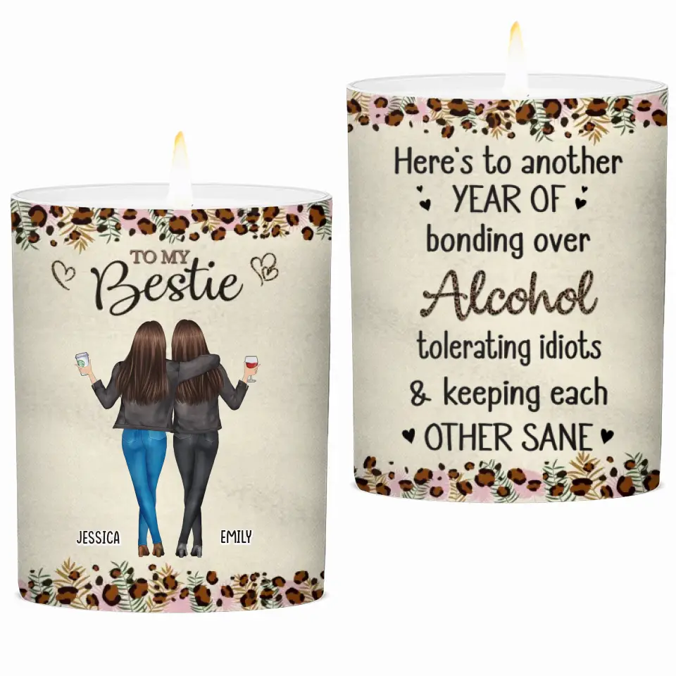 Our Friendship Is Like This Candle - Bestie Personalized Custom Smokeless Scented Candle - Gift For Best Friends, BFF, Sisters