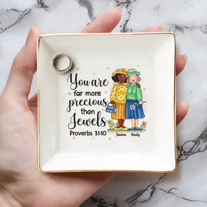 The Best Mirror Is An Old Friend - Bestie Personalized Custom Jewelry Dish - Gift For Best Friends, BFF, Sisters