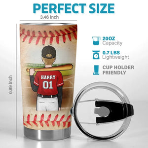 Compete Like You've Never Lost - Family Personalized Custom Tumbler - Gift For Family Members, Baseball Players, Baseball Lovers