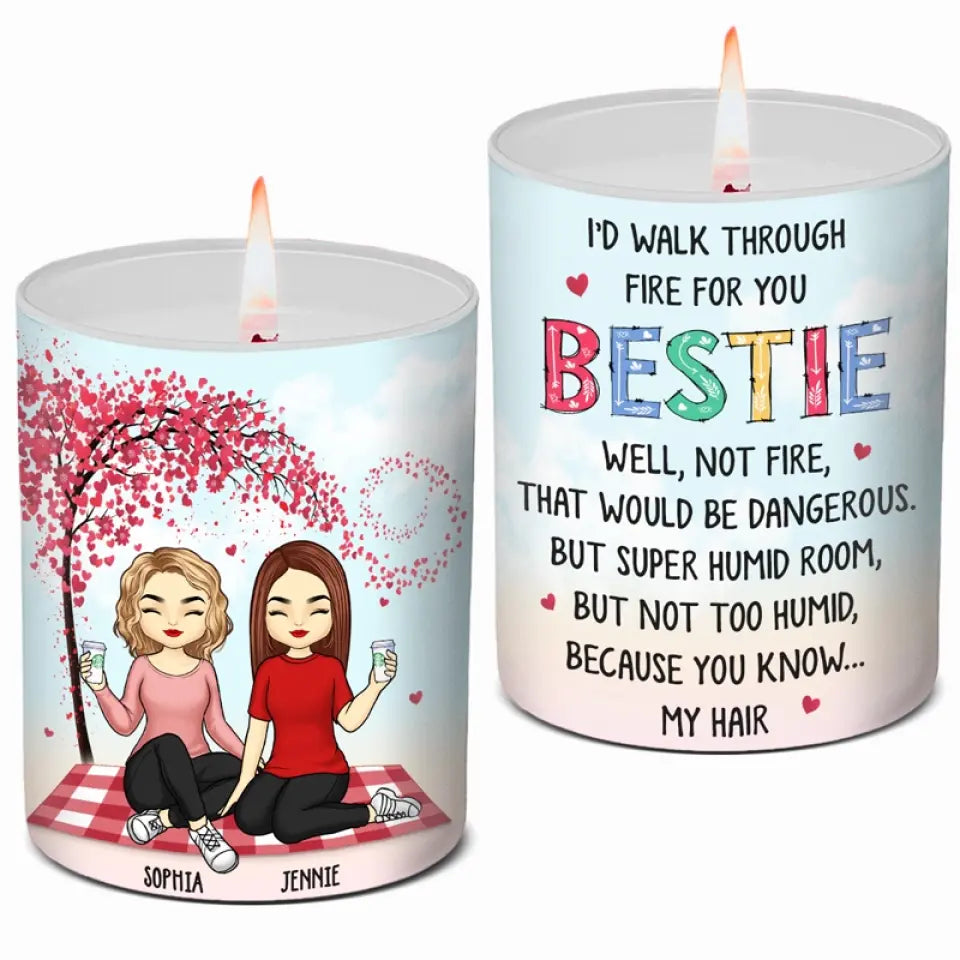 Friendship Is A Sheltering Tree - Bestie Personalized Custom Smokeless Scented Candle - Gift For Best Friends, BFF, Sisters