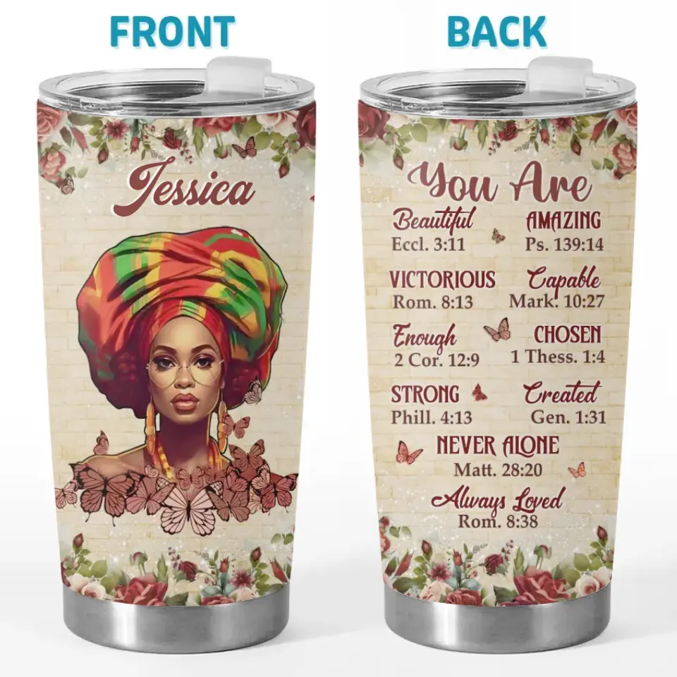 Never Doubt How Beautiful You Are - Bestie Personalized Custom Tumbler - Gift For Best Friends, BFF, Sisters