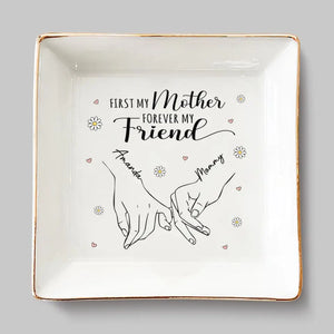 A Daughter Is Someone You Laugh With, Dream With, And Love With All Your Heart - Family Personalized Custom Jewelry Dish - Gift For Mom, Daughter