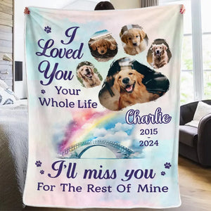 Custom Photo My Fur Baby Fills My Heart With So Much Love - Memorial Personalized Custom Blanket - Sympathy Gift For Pet Owners, Pet Lovers