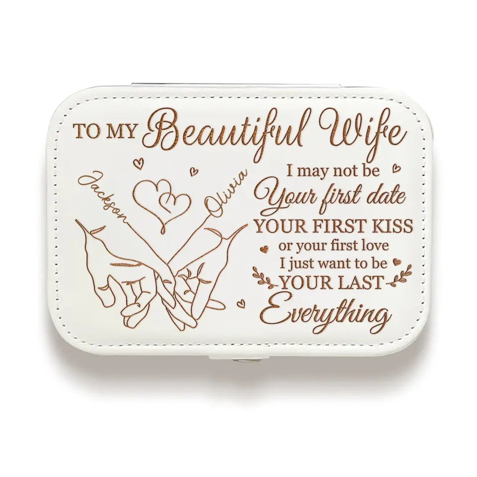 In Your Hand, I Find Comfort And Love - Couple Personalized Custom Jewelry Case - Gift For Husband Wife, Anniversary