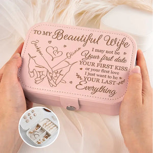 In Your Hand, I Find Comfort And Love - Couple Personalized Custom Jewelry Case - Gift For Husband Wife, Anniversary