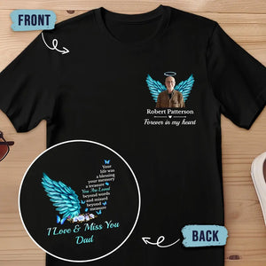 Custom Photo Your Life Was A Blessing, Your Memory A Treasure - Memorial Personalized Custom Back And Front Printed Unisex T-shirt - Sympathy Gift For Family Members