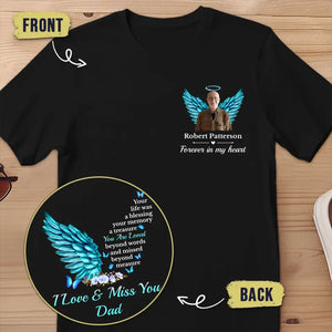 Custom Photo Your Life Was A Blessing, Your Memory A Treasure - Memorial Personalized Custom Back And Front Printed Unisex T-shirt - Sympathy Gift For Family Members