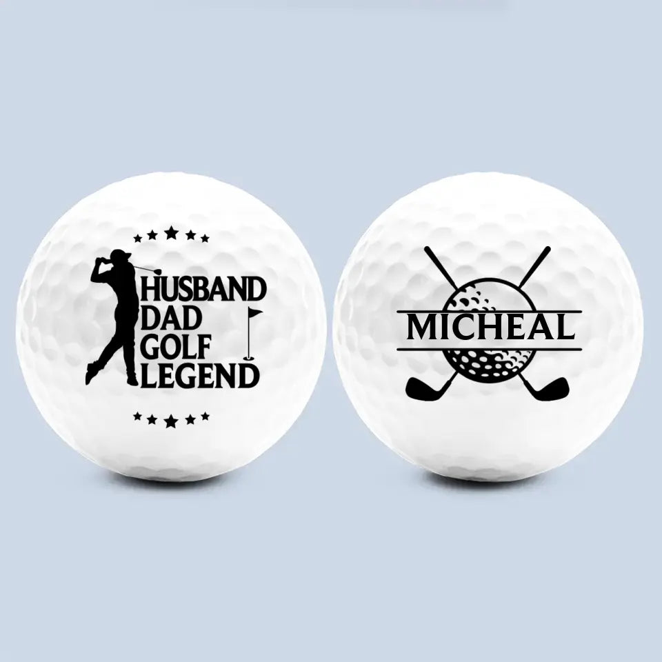 Golf Legend - Family Personalized Custom Golf Ball - Gift For Dad, Sport Lovers, Sport Players