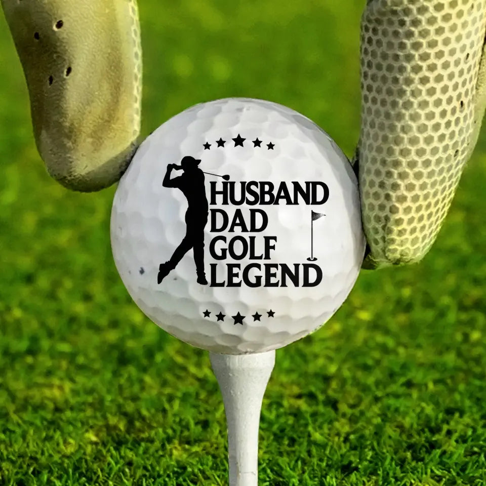 Golf Legend - Family Personalized Custom Golf Ball - Gift For Dad, Sport Lovers, Sport Players