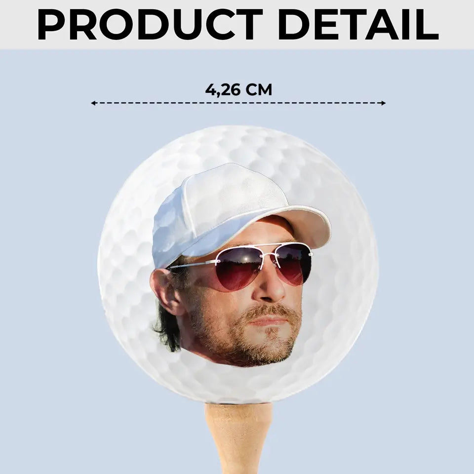 Custom Photo The Golf Father - Family Personalized Custom Golf Ball - Gift For Dad, Sport Lovers, Sport Players