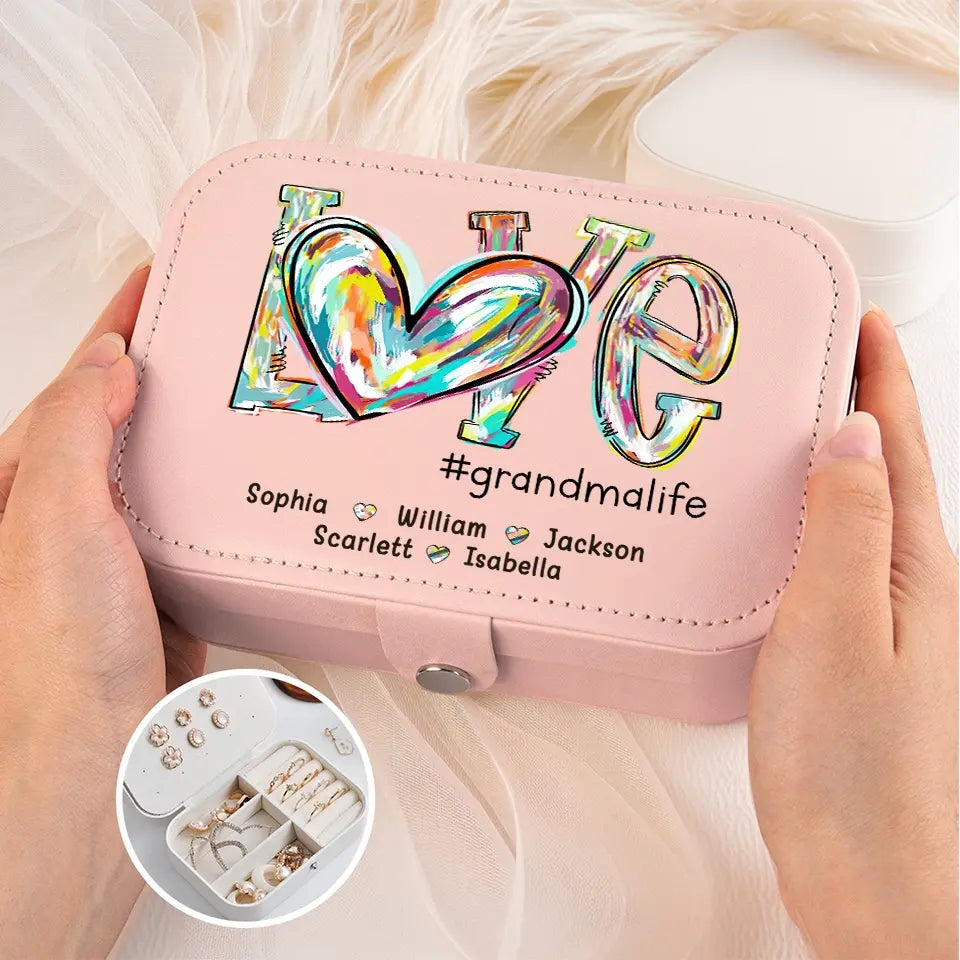Grandmas Are Moms With Lots Of Frosting - Family Personalized Custom Jewelry Case - Gift For Mom, Grandma