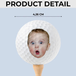 Custom Photo Best Dad By Par - Family Personalized Custom Golf Ball - Gift For Dad, Pet Owners, Pet Lovers