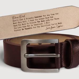 We Will Forever Be Thankful - Family, Personalized Custom Engraved Leather Belt - Father's Day, Gift For Dad, Grandpa