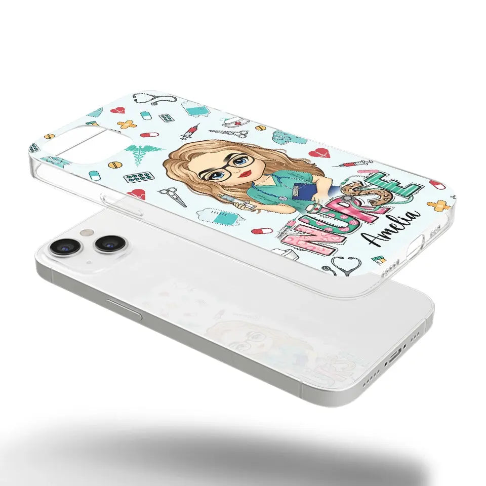 From Caring Comes Courage - Nurse Personalized Custom Clear Phone Case - Appreciation, Thank You Gift, Nurse Life, Doctor Life