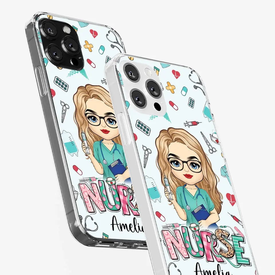 From Caring Comes Courage - Nurse Personalized Custom Clear Phone Case - Appreciation, Thank You Gift, Nurse Life, Doctor Life