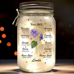 You Are Always Loved - Bestie Personalized Custom Mason Jar Light - Gift For Best Friends, BFF, Sisters