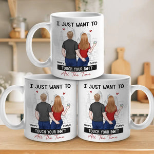 Every Touch Is A Reminder Of Our Love - Couple Personalized Custom Mug - Gift For Husband Wife, Anniversary