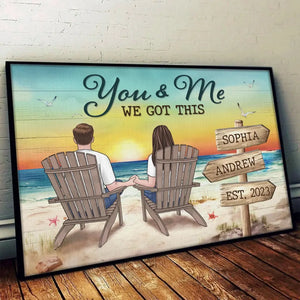 I Need You Like A Heart Needs A Beat - Couple Personalized Custom Horizontal Poster - Gift For Husband Wife, Anniversary