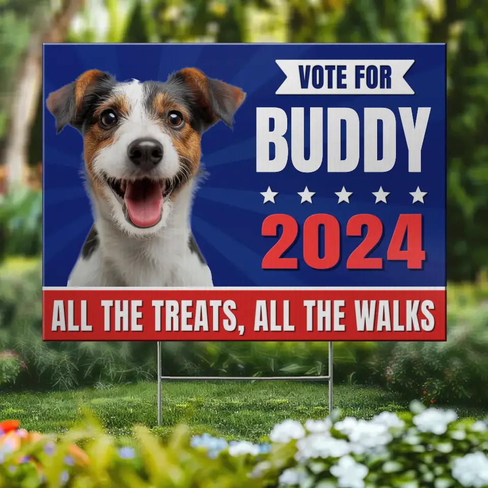 Custom Photo All The Treats, All The Walks - Dog & Cat Personalized Custom Yard Sign - Gift For Pet Owners, Pet Lovers