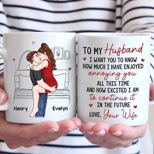 With You, I Can Be Myself - Couple Personalized Custom Mug - Gift For Husband Wife, Anniversary