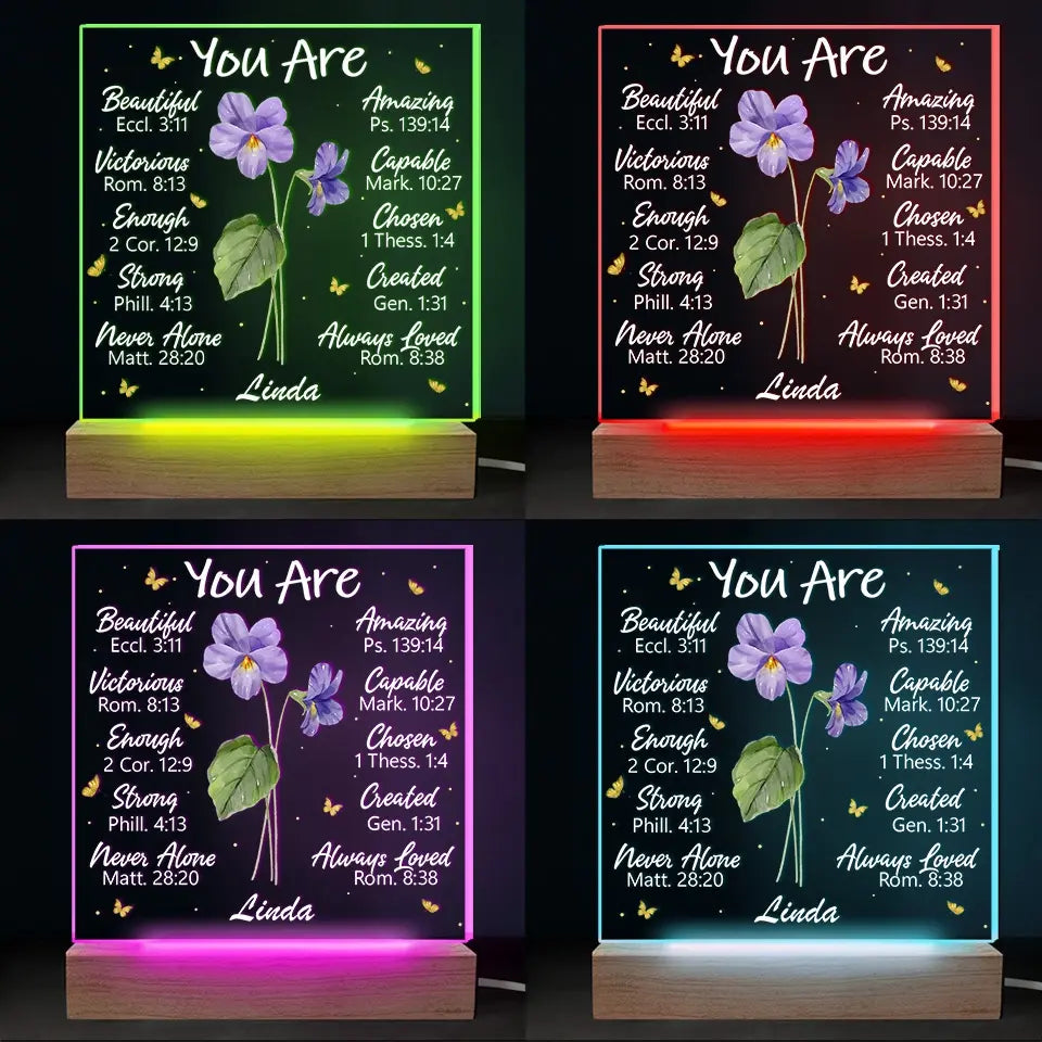 A Perennial Bloom - Bestie Personalized Custom Shaped 3D LED Light - Gift For Best Friends, BFF, Sisters