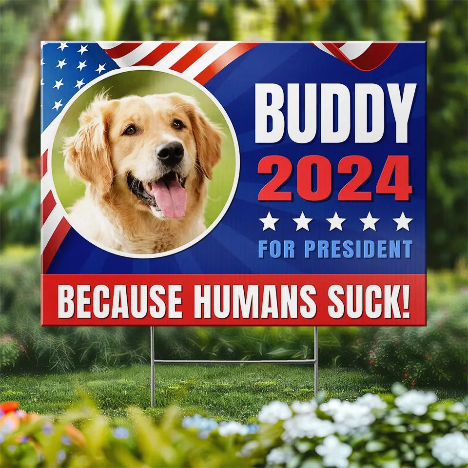 Custom Photo Proud Pet Parent's Official Sign - Dog & Cat Personalized Custom Yard Sign - Gift For Pet Owners, Pet Lovers